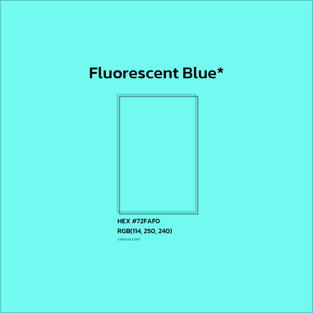 HEX #72FAF0 Color Name, Color Code, Palettes, Similar Paints, Images
