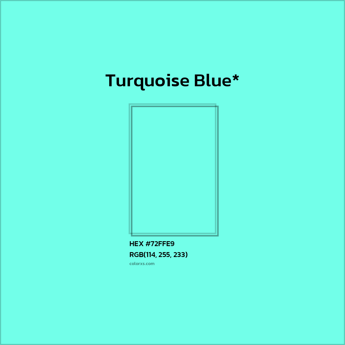 HEX #72FFE9 Color Name, Color Code, Palettes, Similar Paints, Images