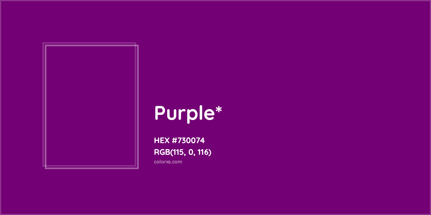 HEX #730074 Color Name, Color Code, Palettes, Similar Paints, Images