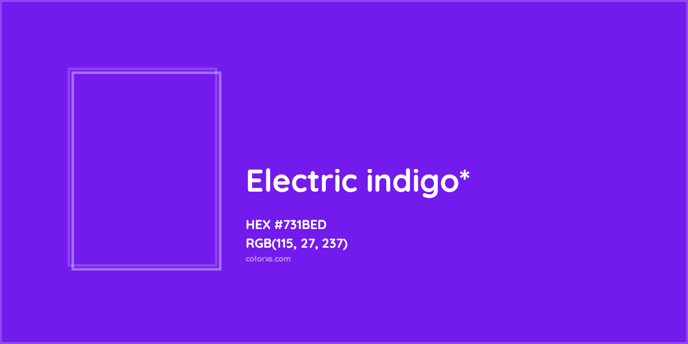 HEX #731BED Color Name, Color Code, Palettes, Similar Paints, Images