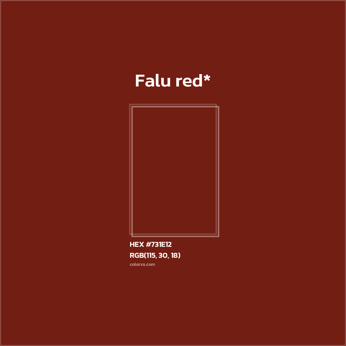 HEX #731E12 Color Name, Color Code, Palettes, Similar Paints, Images