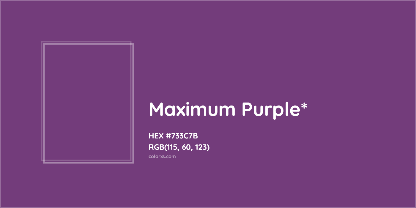 HEX #733C7B Color Name, Color Code, Palettes, Similar Paints, Images