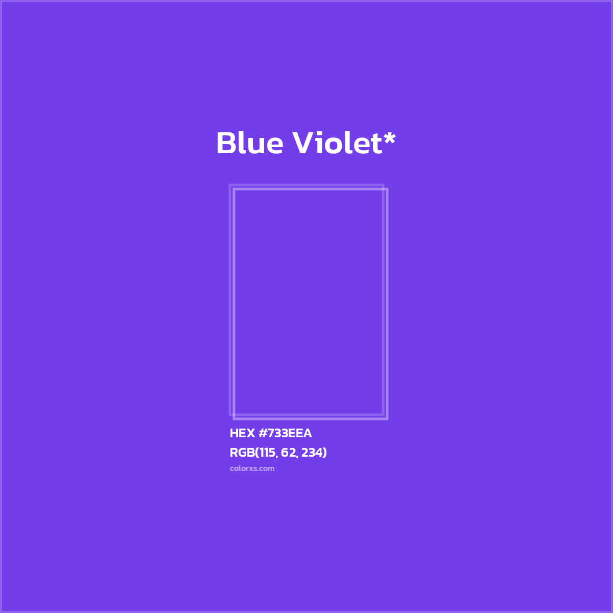 HEX #733EEA Color Name, Color Code, Palettes, Similar Paints, Images
