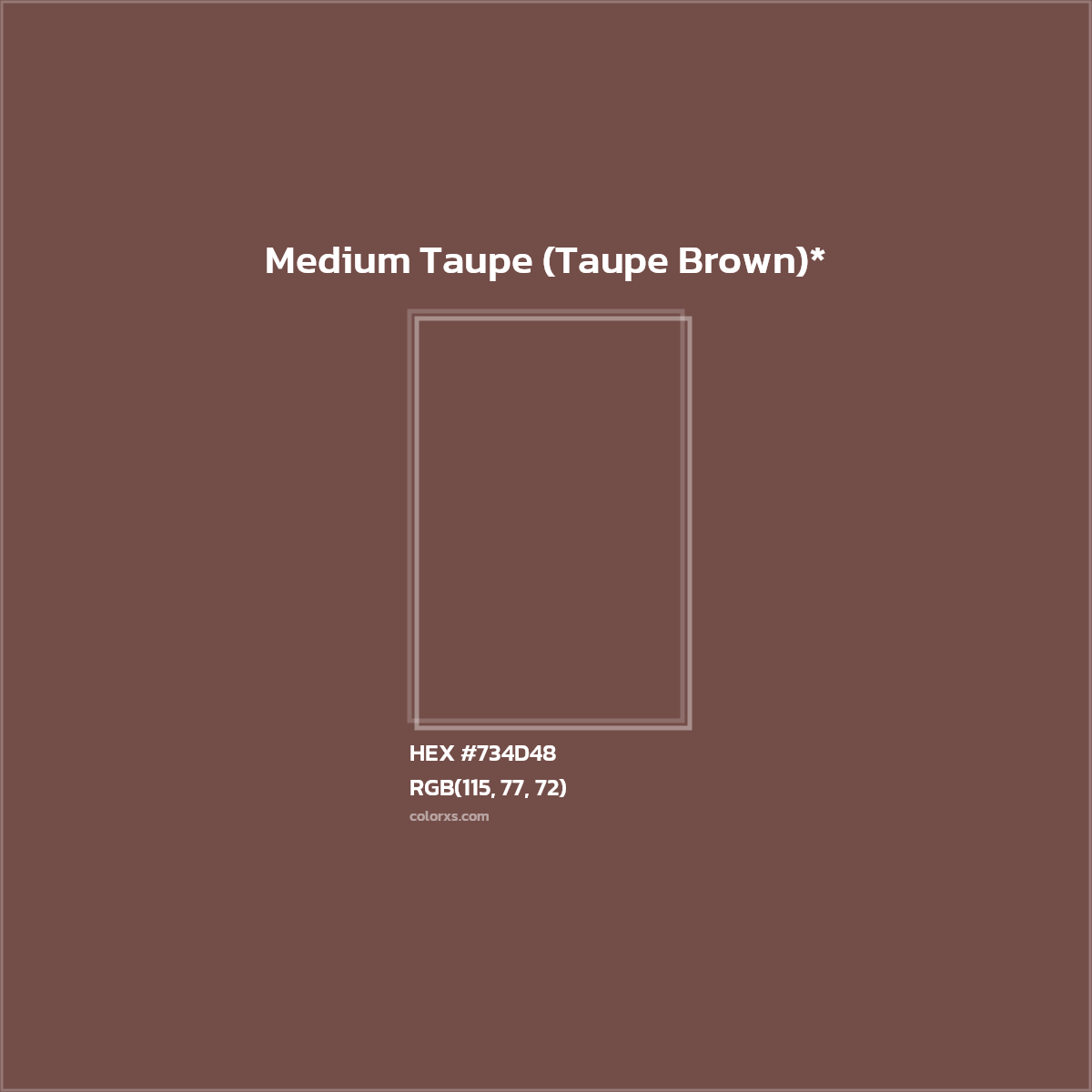 HEX #734D48 Color Name, Color Code, Palettes, Similar Paints, Images