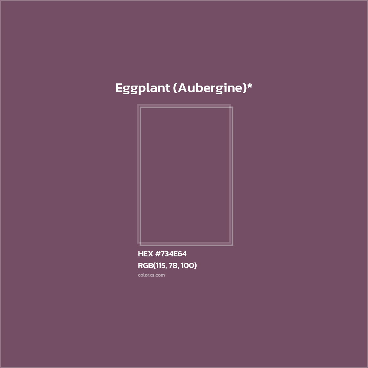 HEX #734E64 Color Name, Color Code, Palettes, Similar Paints, Images