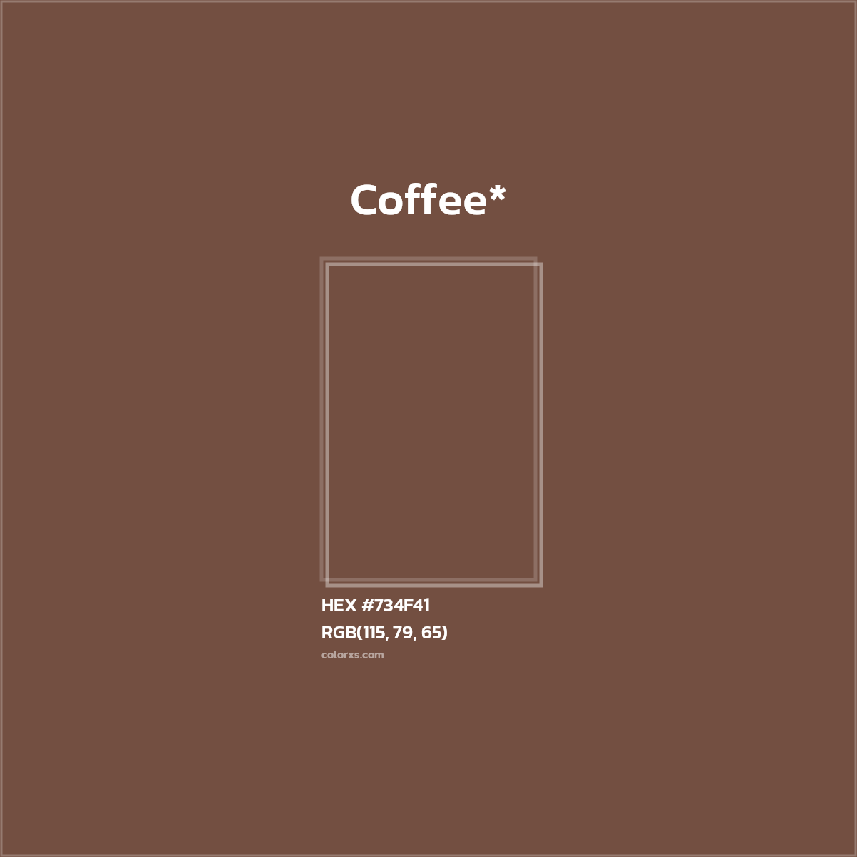 HEX #734F41 Color Name, Color Code, Palettes, Similar Paints, Images