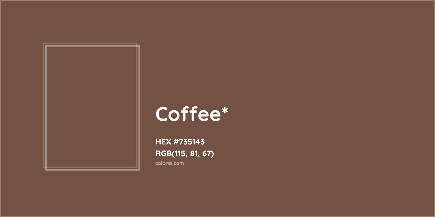 HEX #735143 Color Name, Color Code, Palettes, Similar Paints, Images
