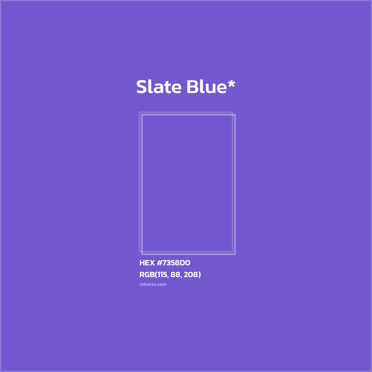 HEX #7358D0 Color Name, Color Code, Palettes, Similar Paints, Images