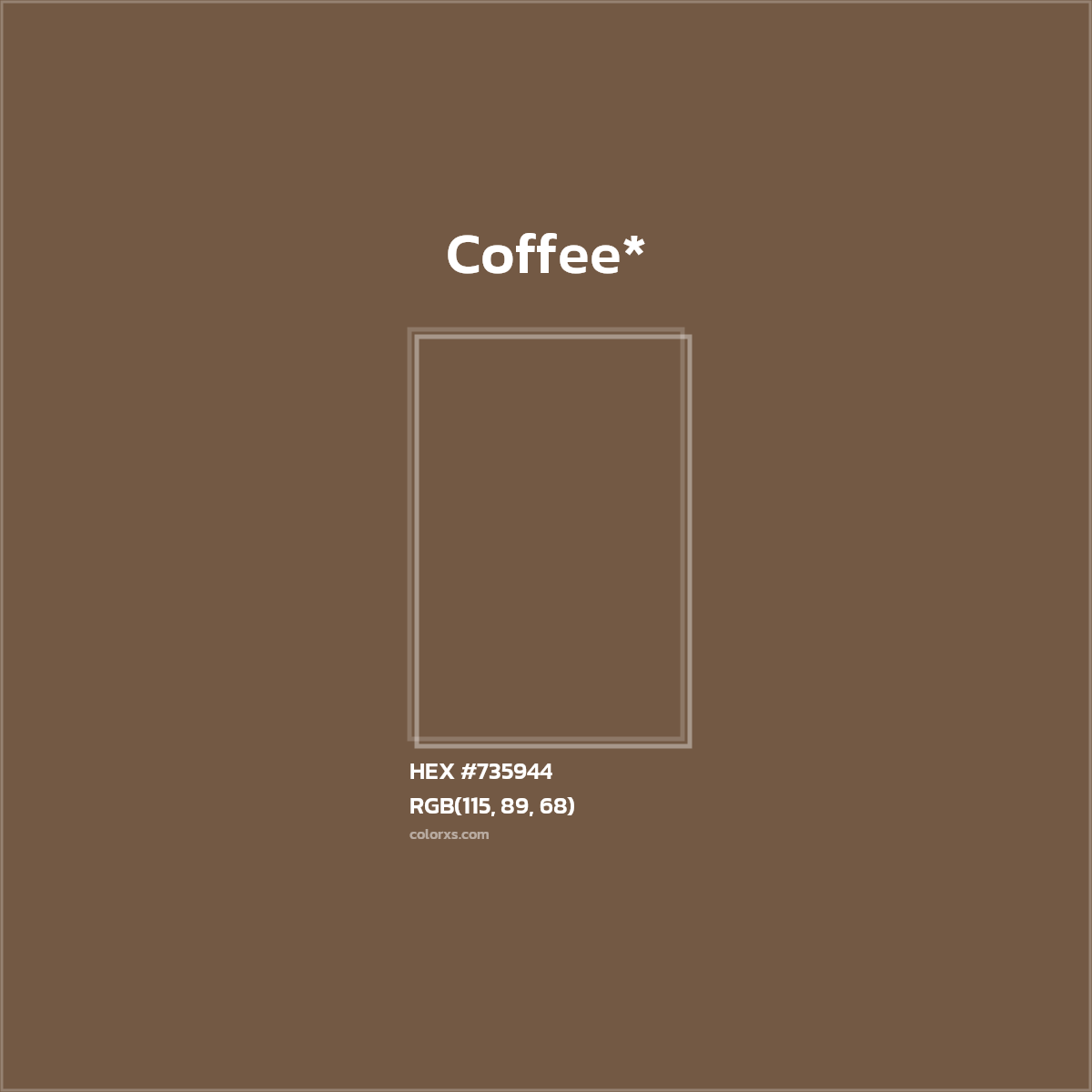 HEX #735944 Color Name, Color Code, Palettes, Similar Paints, Images