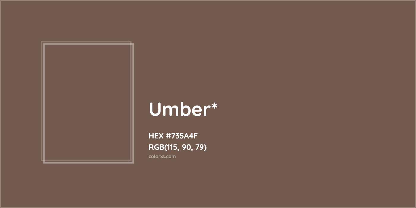 HEX #735A4F Color Name, Color Code, Palettes, Similar Paints, Images