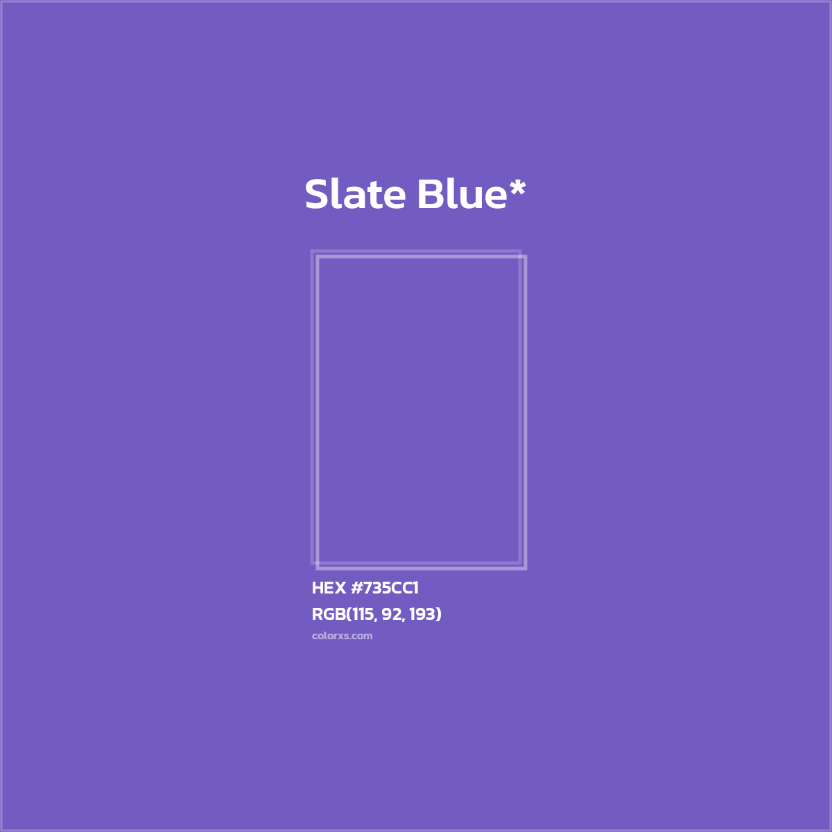 HEX #735CC1 Color Name, Color Code, Palettes, Similar Paints, Images
