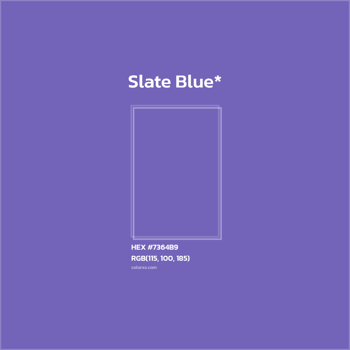 HEX #7364B9 Color Name, Color Code, Palettes, Similar Paints, Images