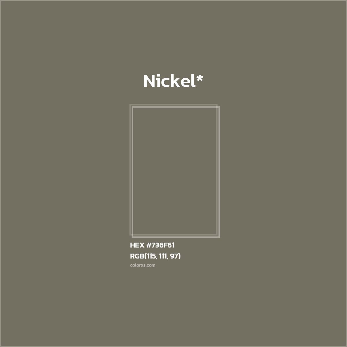 HEX #736F61 Color Name, Color Code, Palettes, Similar Paints, Images