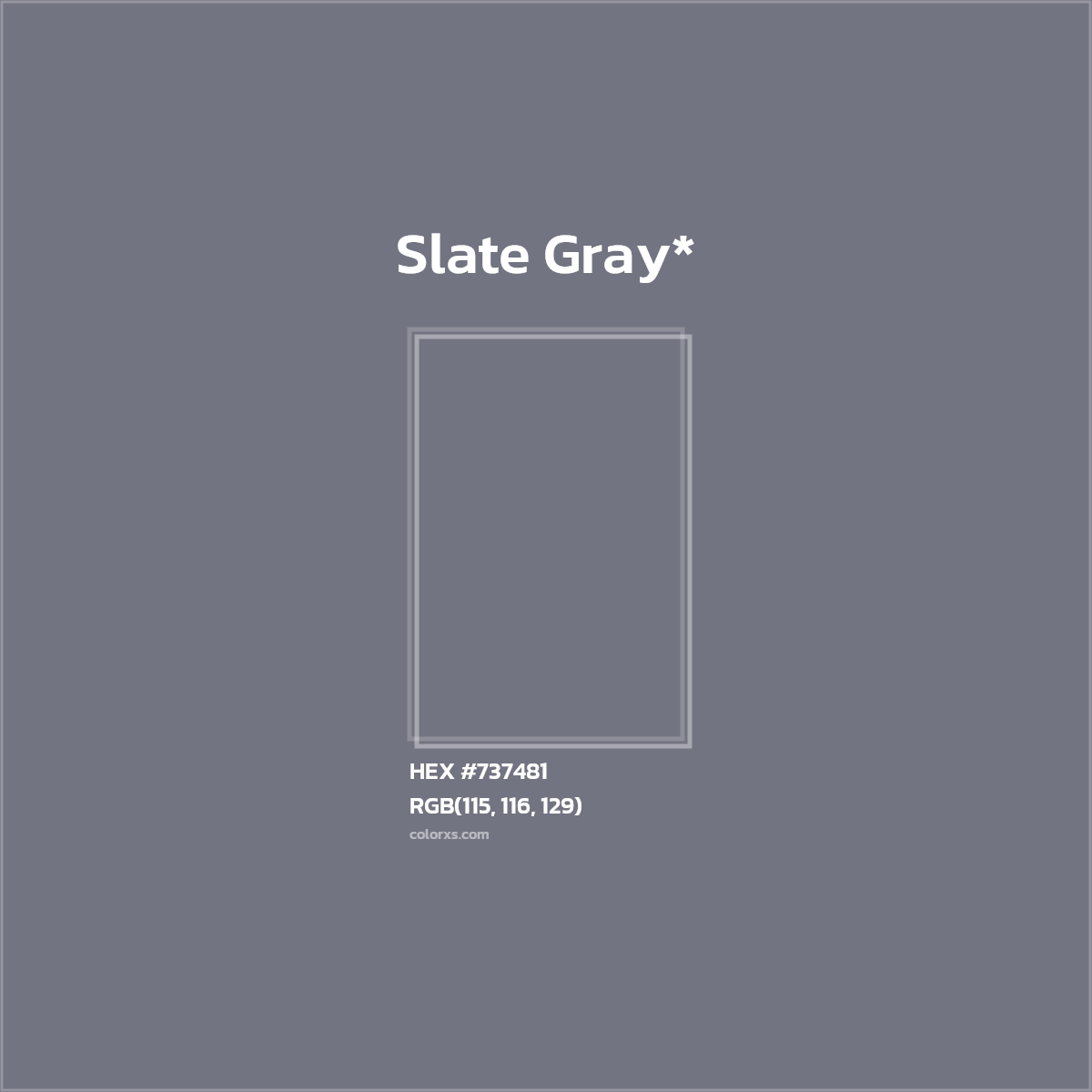 HEX #737481 Color Name, Color Code, Palettes, Similar Paints, Images