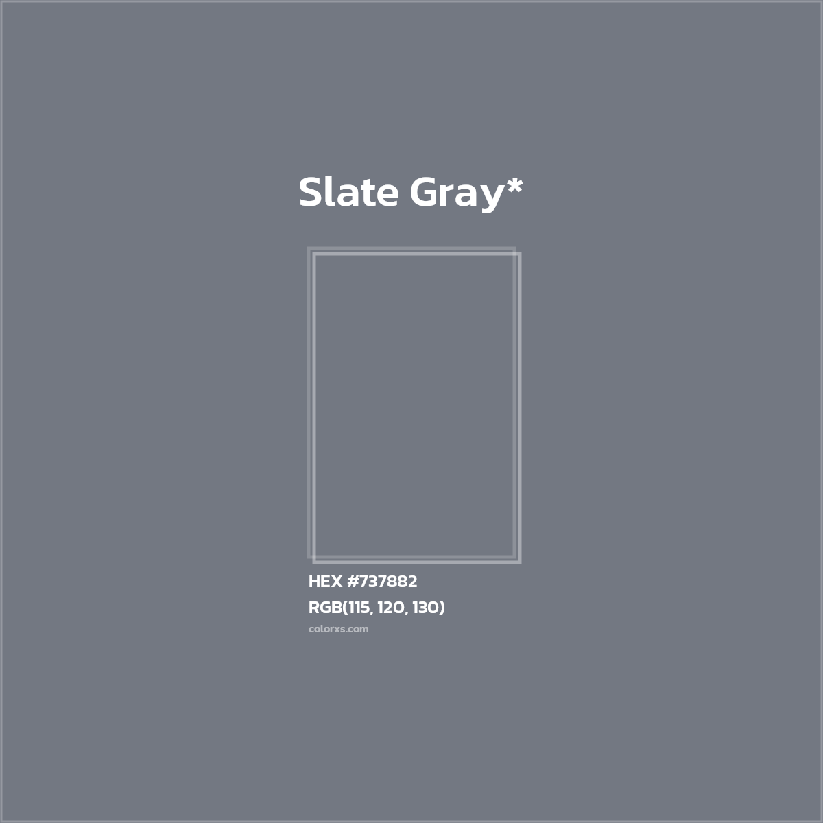 HEX #737882 Color Name, Color Code, Palettes, Similar Paints, Images