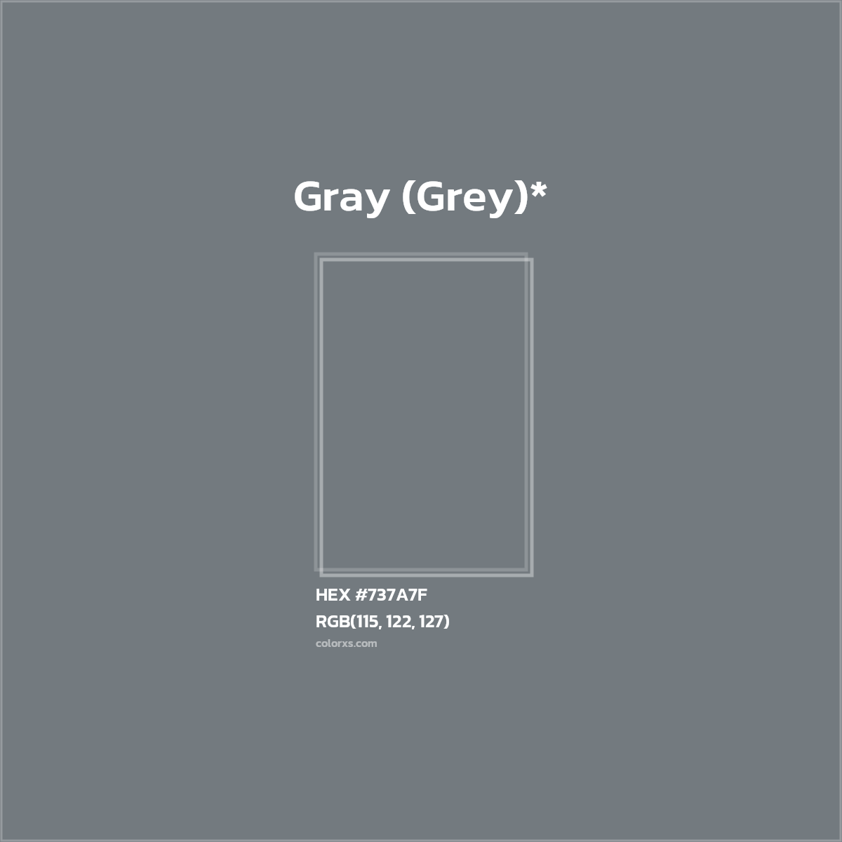 HEX #737A7F Color Name, Color Code, Palettes, Similar Paints, Images