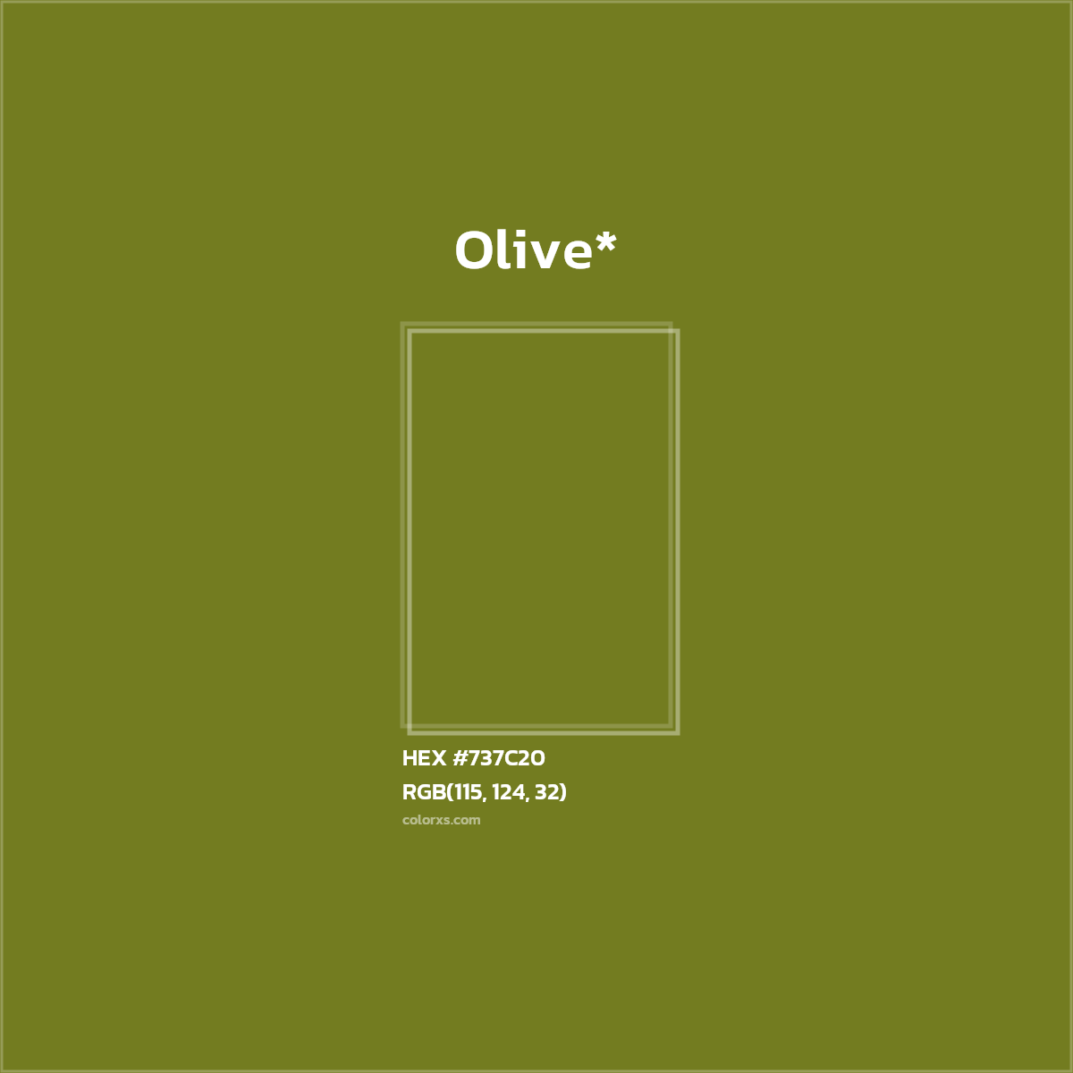 HEX #737C20 Color Name, Color Code, Palettes, Similar Paints, Images