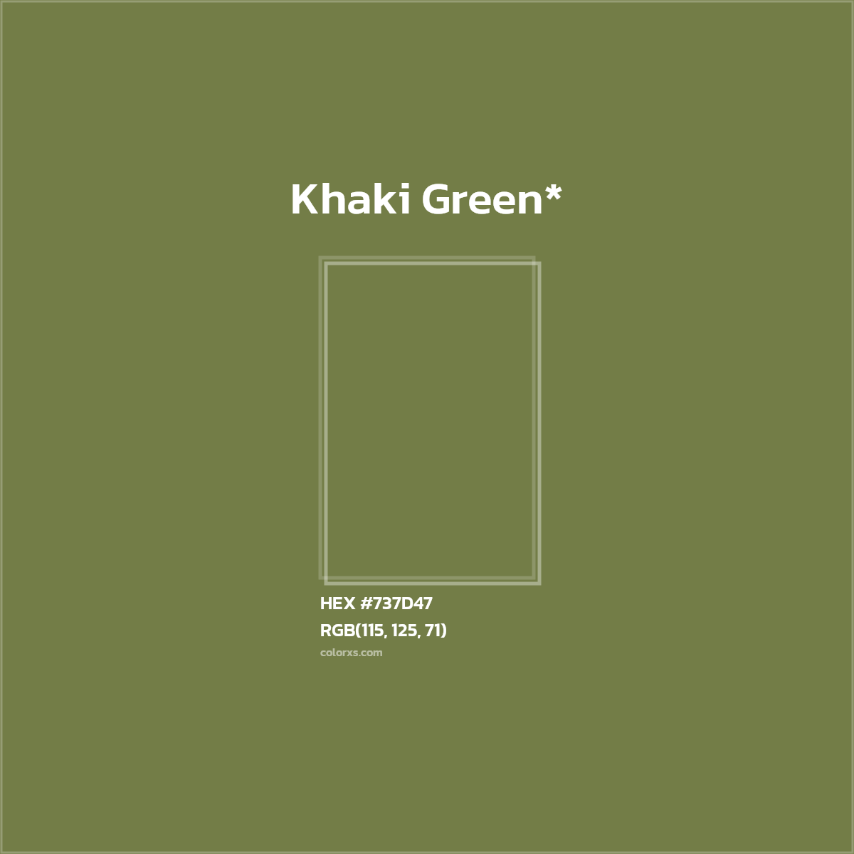 HEX #737D47 Color Name, Color Code, Palettes, Similar Paints, Images