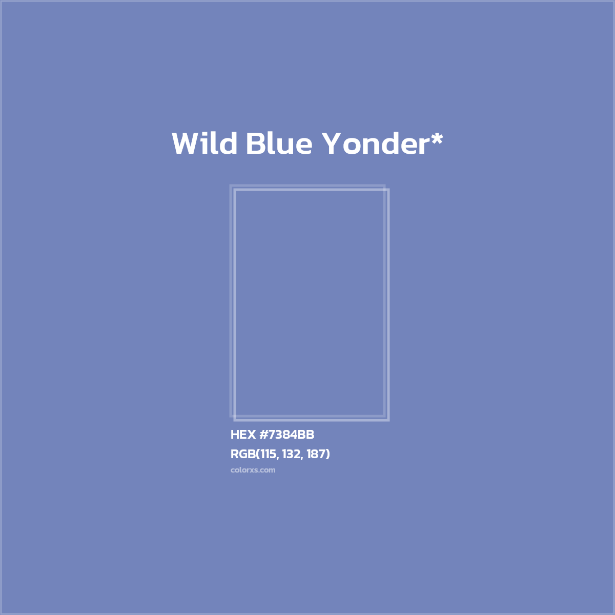 HEX #7384BB Color Name, Color Code, Palettes, Similar Paints, Images