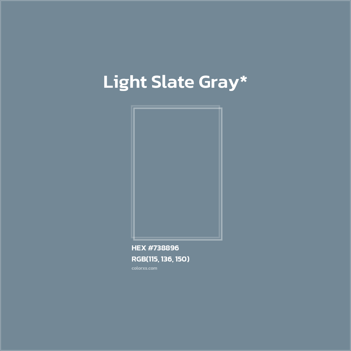 HEX #738896 Color Name, Color Code, Palettes, Similar Paints, Images