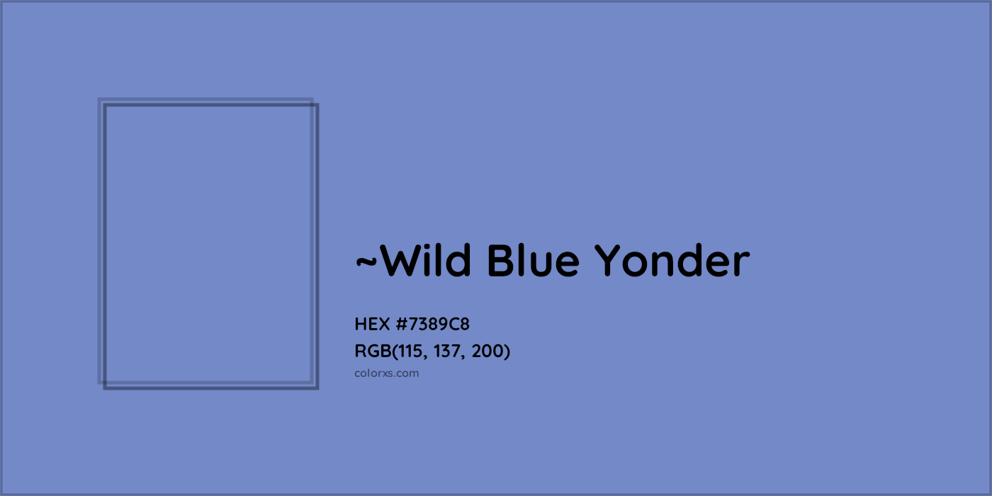 HEX #7389C8 Color Name, Color Code, Palettes, Similar Paints, Images