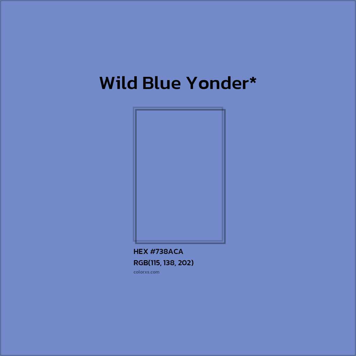 HEX #738ACA Color Name, Color Code, Palettes, Similar Paints, Images