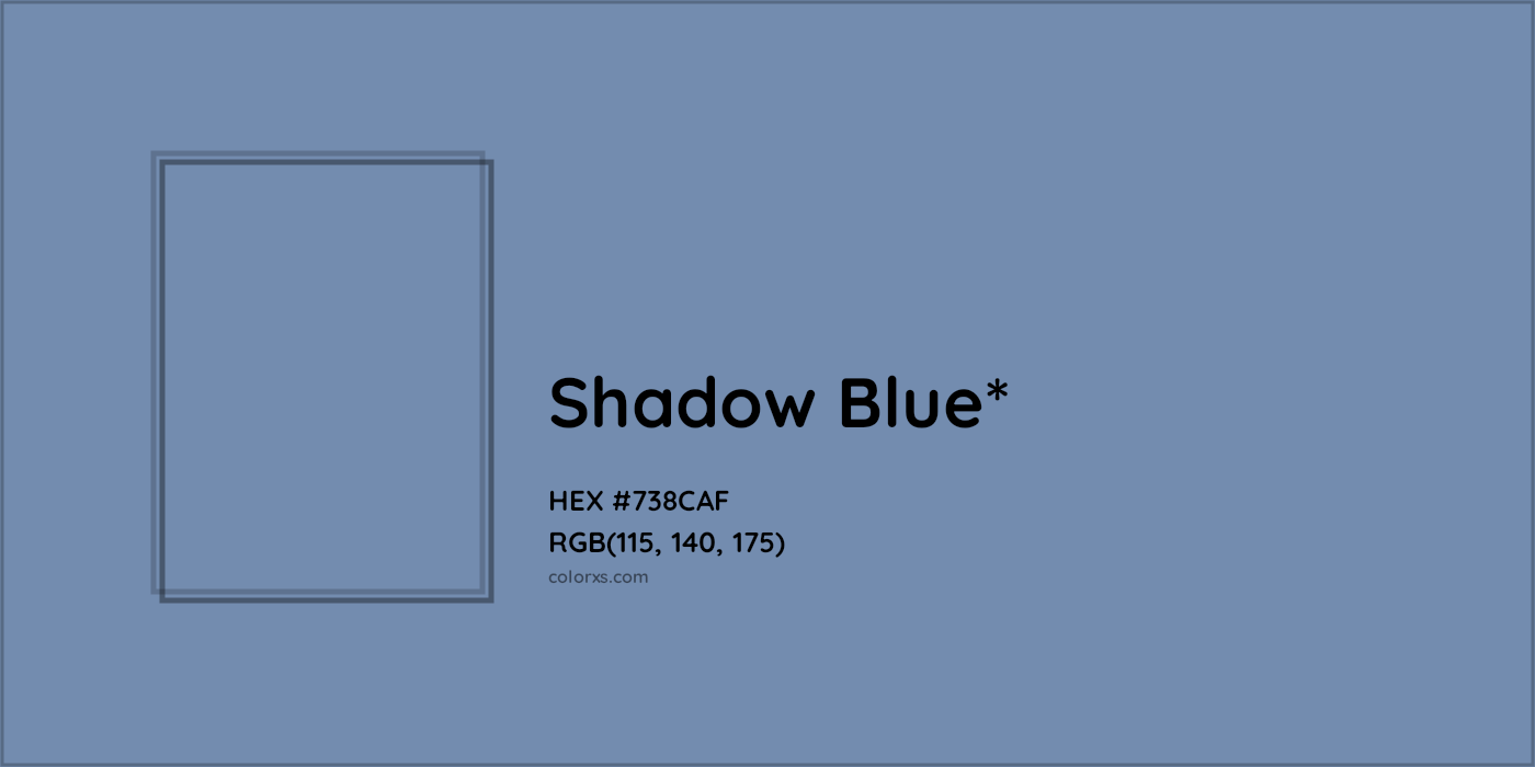 HEX #738CAF Color Name, Color Code, Palettes, Similar Paints, Images