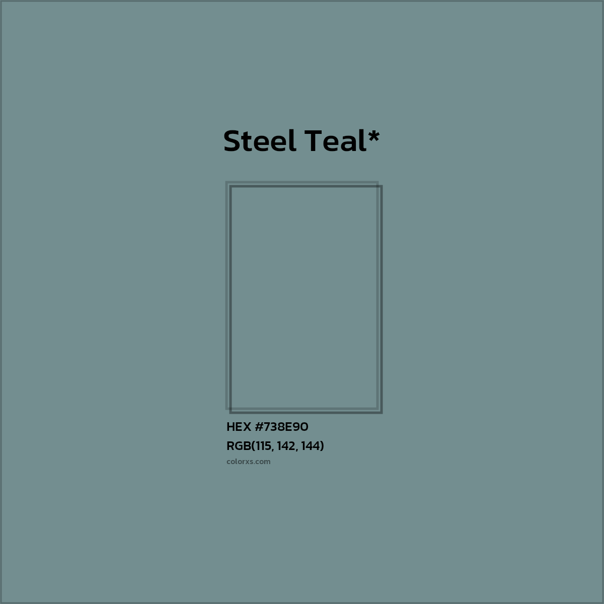 HEX #738E90 Color Name, Color Code, Palettes, Similar Paints, Images