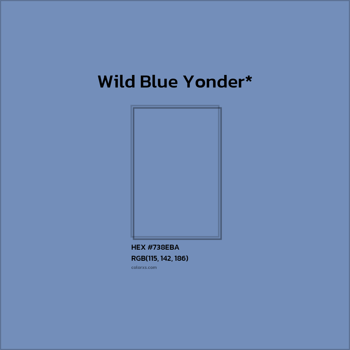 HEX #738EBA Color Name, Color Code, Palettes, Similar Paints, Images