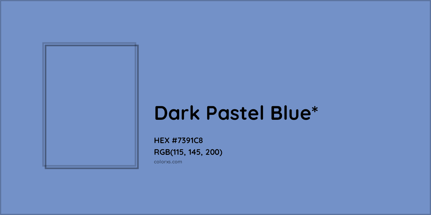 HEX #7391C8 Color Name, Color Code, Palettes, Similar Paints, Images