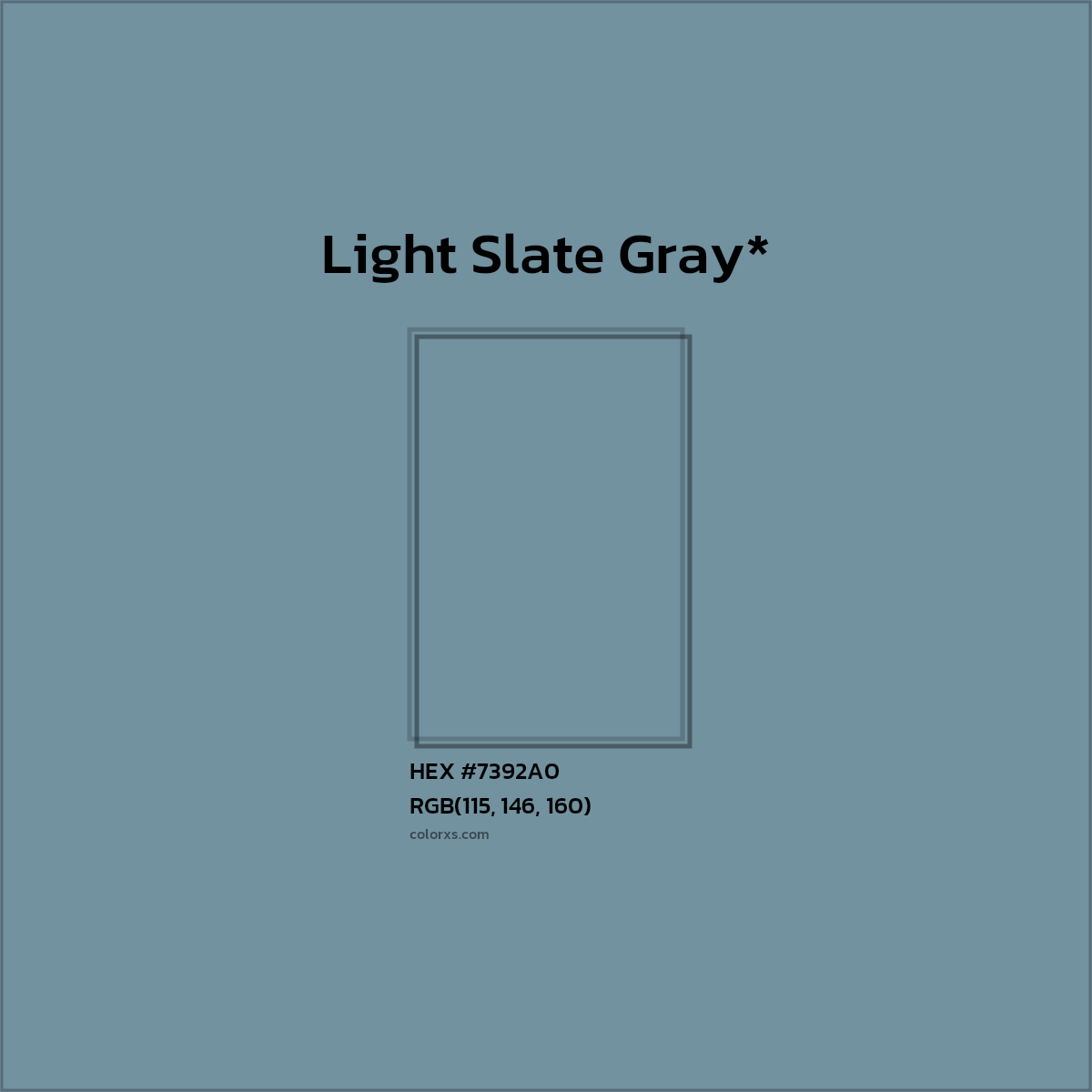 HEX #7392A0 Color Name, Color Code, Palettes, Similar Paints, Images
