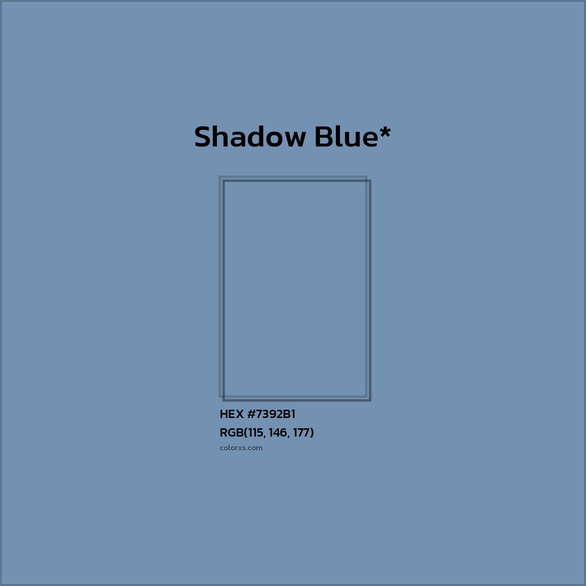 HEX #7392B1 Color Name, Color Code, Palettes, Similar Paints, Images