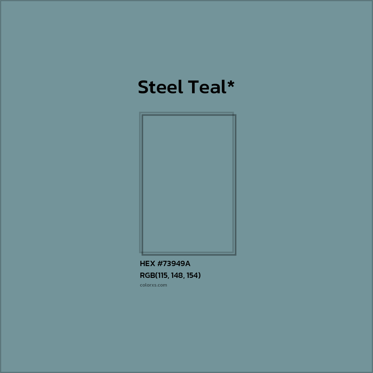 HEX #73949A Color Name, Color Code, Palettes, Similar Paints, Images