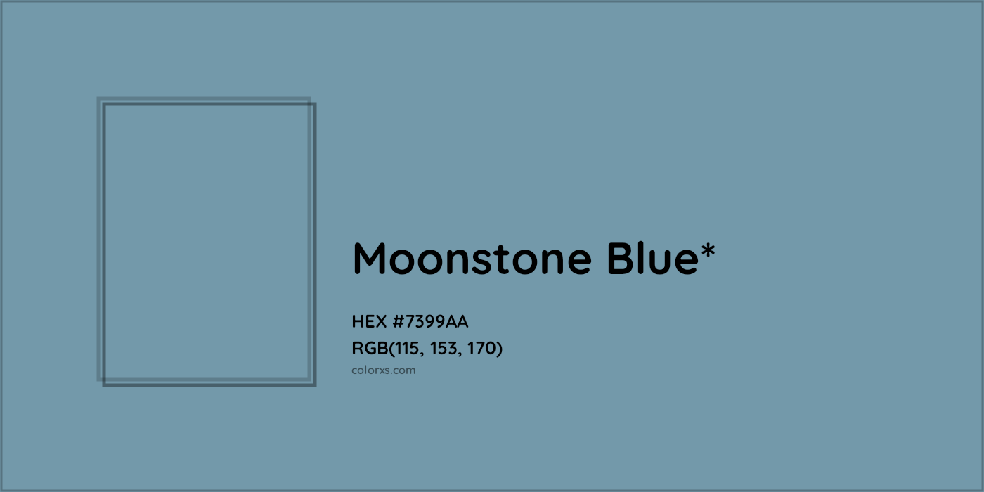 HEX #7399AA Color Name, Color Code, Palettes, Similar Paints, Images