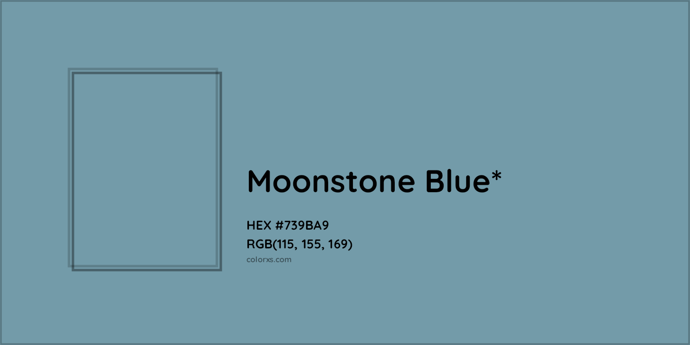 HEX #739BA9 Color Name, Color Code, Palettes, Similar Paints, Images