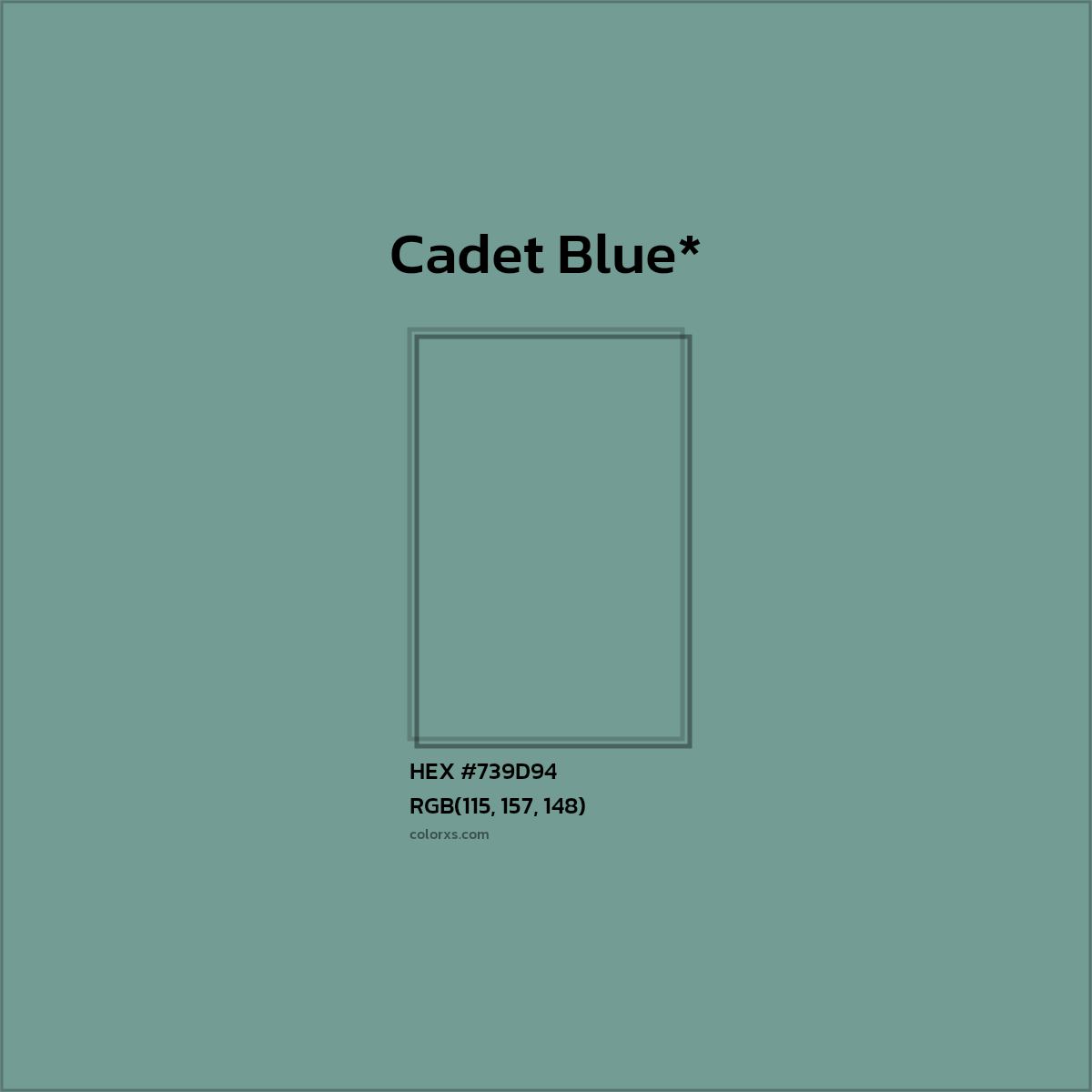 HEX #739D94 Color Name, Color Code, Palettes, Similar Paints, Images