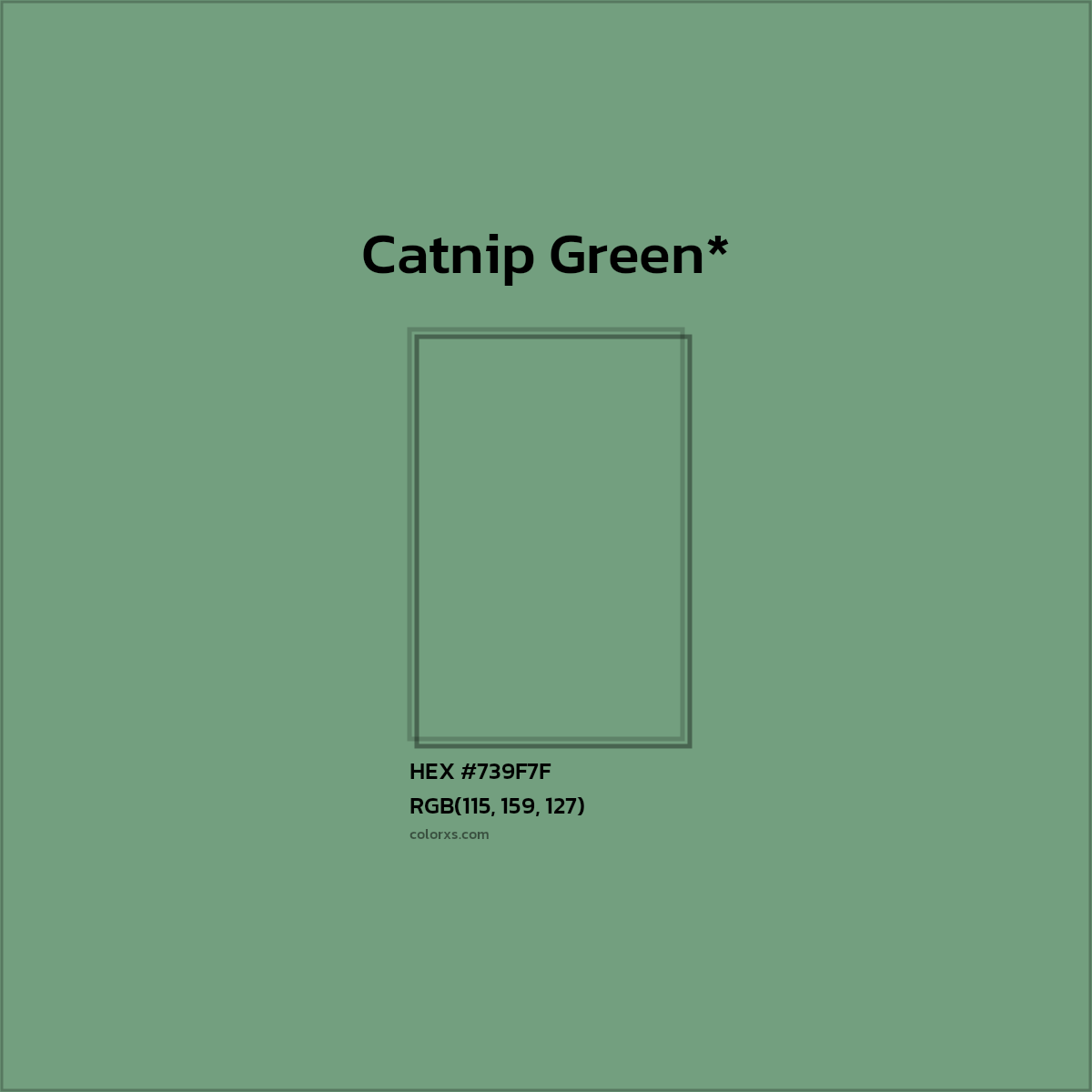 HEX #739F7F Color Name, Color Code, Palettes, Similar Paints, Images