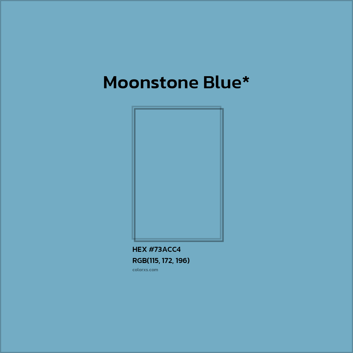 HEX #73ACC4 Color Name, Color Code, Palettes, Similar Paints, Images