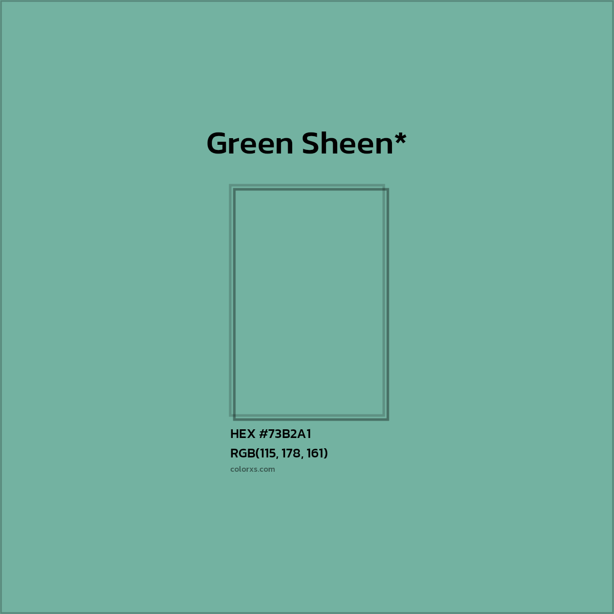 HEX #73B2A1 Color Name, Color Code, Palettes, Similar Paints, Images