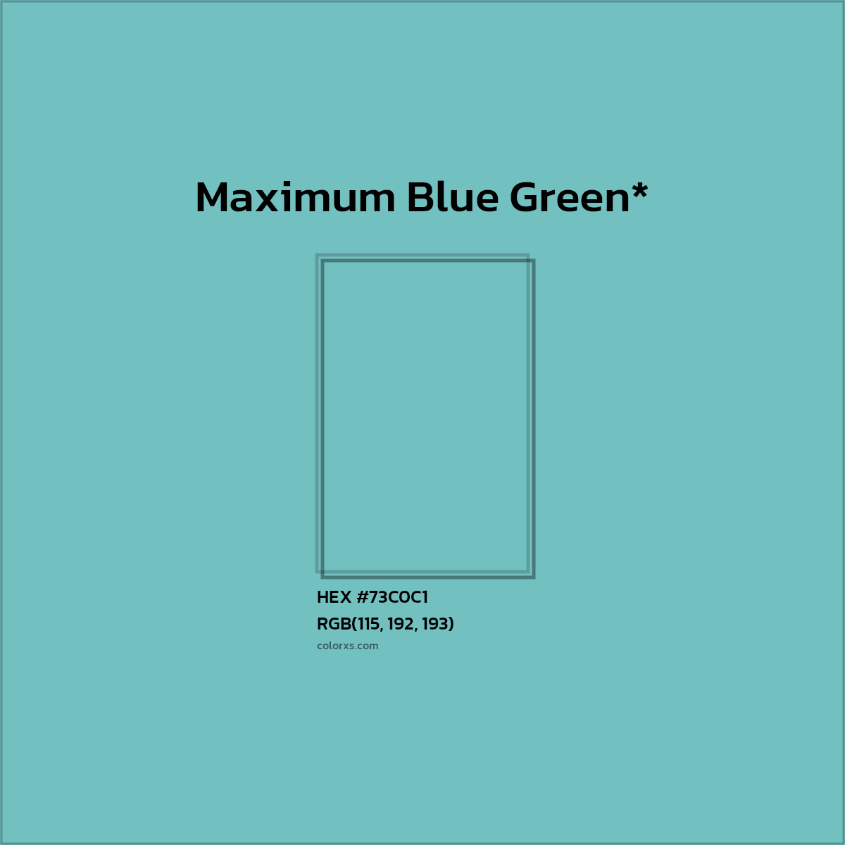 HEX #73C0C1 Color Name, Color Code, Palettes, Similar Paints, Images