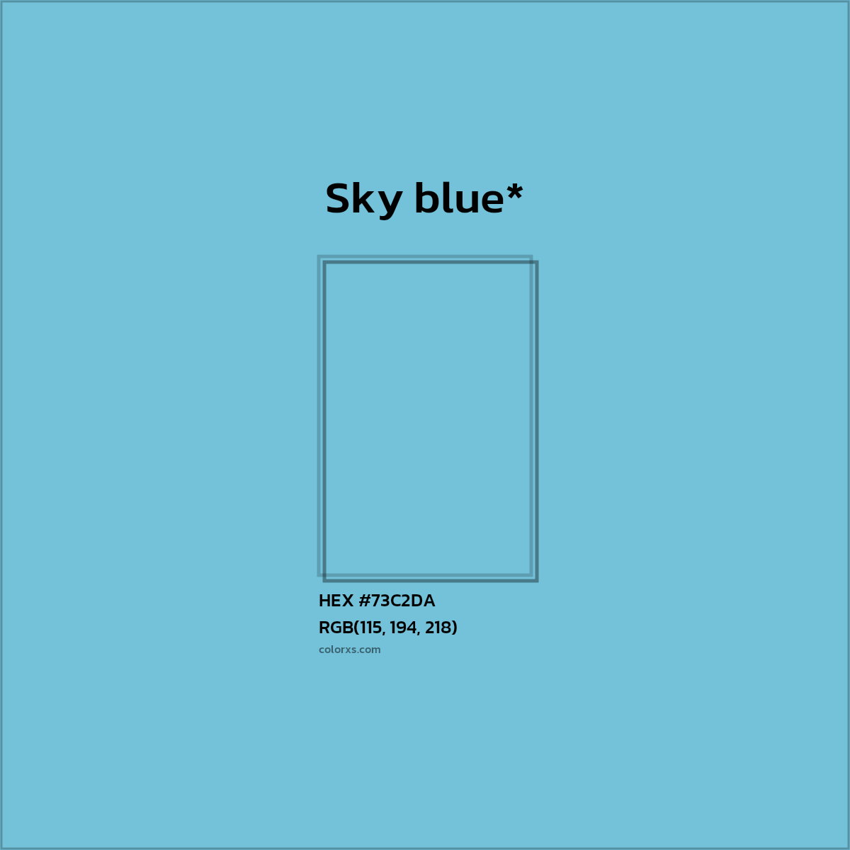 HEX #73C2DA Color Name, Color Code, Palettes, Similar Paints, Images