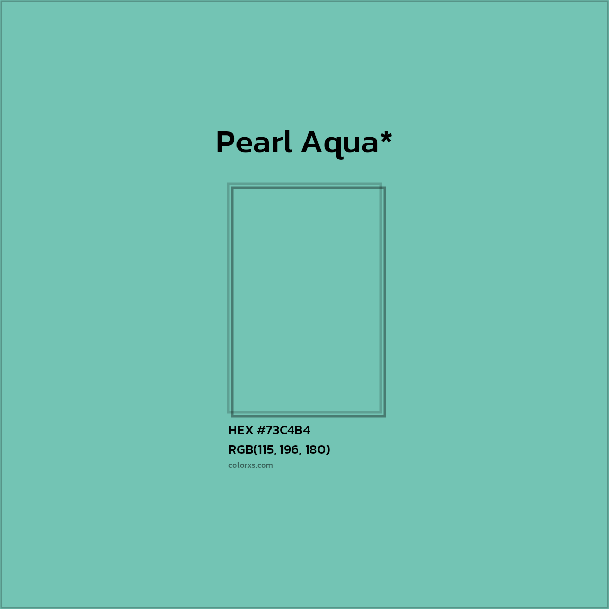 HEX #73C4B4 Color Name, Color Code, Palettes, Similar Paints, Images