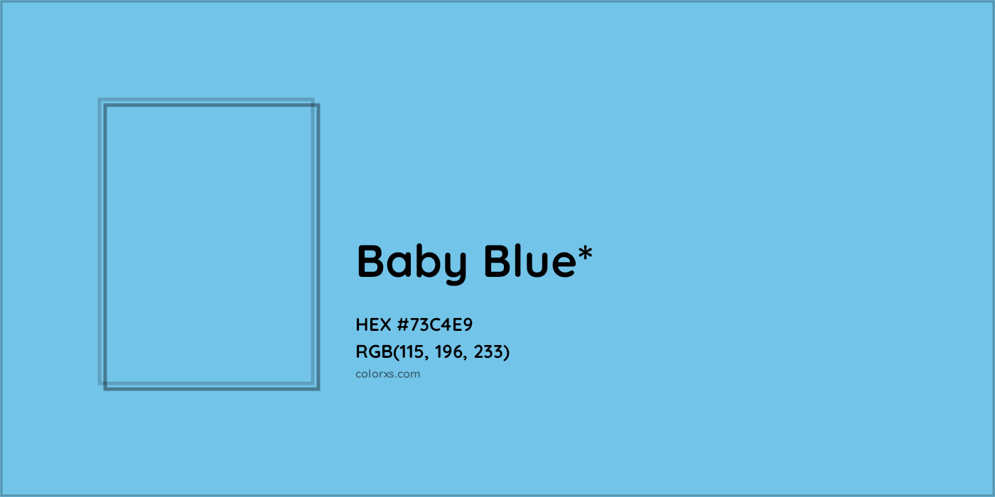 HEX #73C4E9 Color Name, Color Code, Palettes, Similar Paints, Images