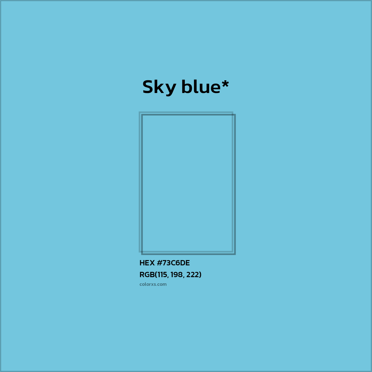 HEX #73C6DE Color Name, Color Code, Palettes, Similar Paints, Images