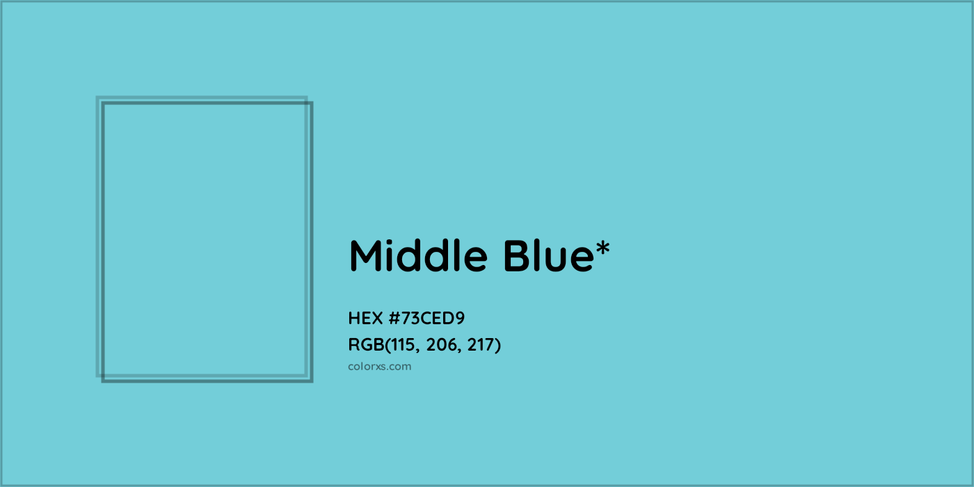 HEX #73CED9 Color Name, Color Code, Palettes, Similar Paints, Images