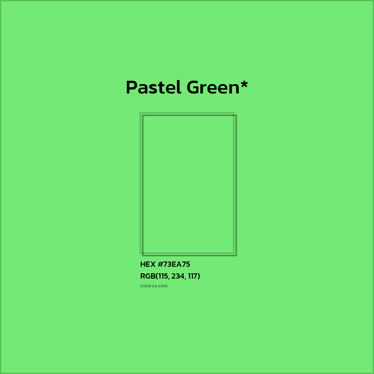 HEX #73EA75 Color Name, Color Code, Palettes, Similar Paints, Images