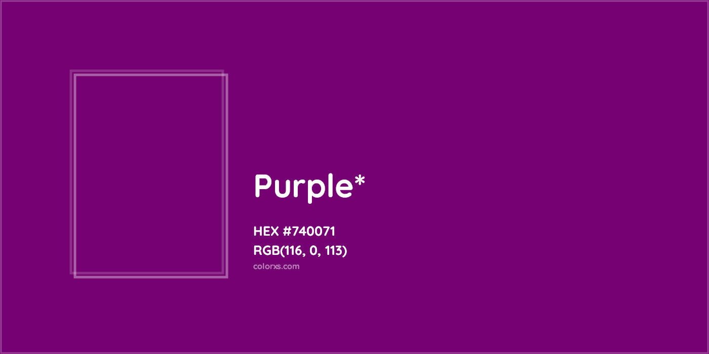 HEX #740071 Color Name, Color Code, Palettes, Similar Paints, Images