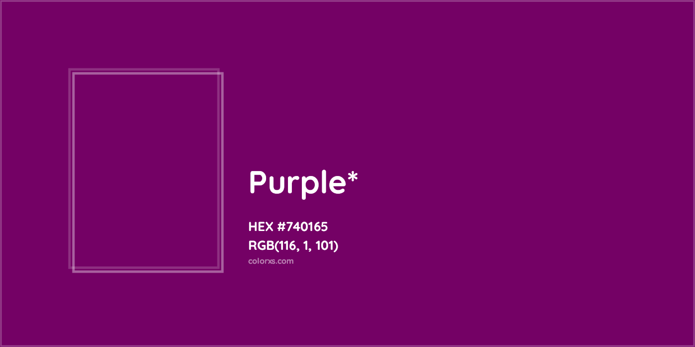 HEX #740165 Color Name, Color Code, Palettes, Similar Paints, Images