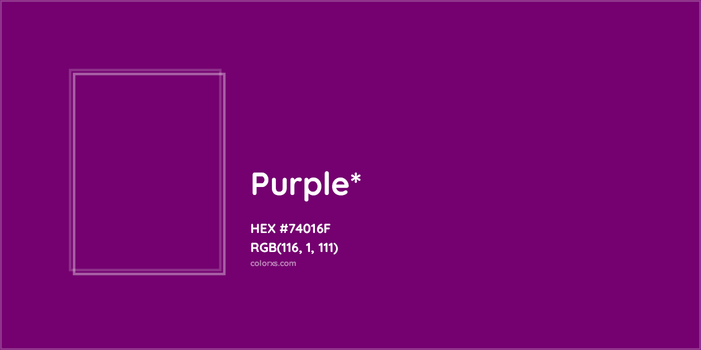 HEX #74016F Color Name, Color Code, Palettes, Similar Paints, Images