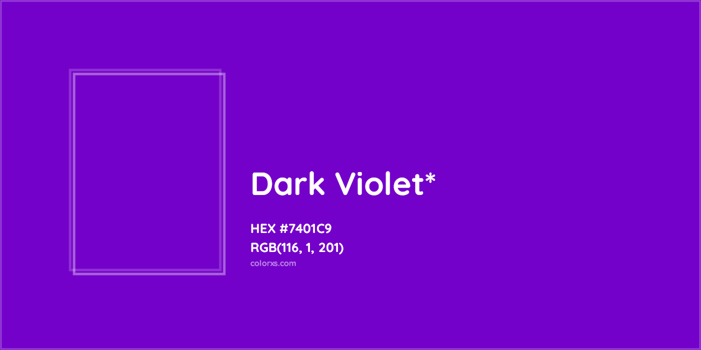 HEX #7401C9 Color Name, Color Code, Palettes, Similar Paints, Images